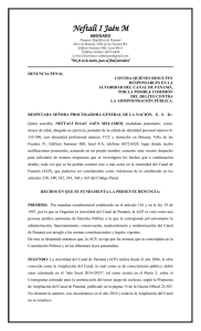 Denuncia contra la ACP.