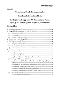 Términos y Condiciones generales TomTom International B.V. De