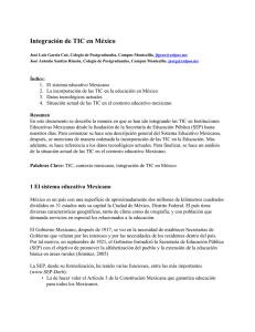 Integración de TIC en México