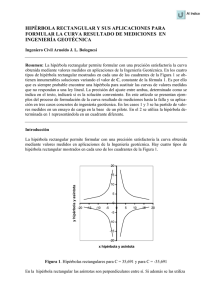 hipérbola rectangular y sus aplicaciones para formular la curva