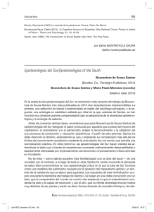 Epistemologías del Sur/Epistemologies of the South. Boaventura de