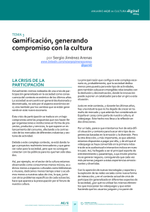 3. Gamificación, generando compromiso con la cultura. Sergio