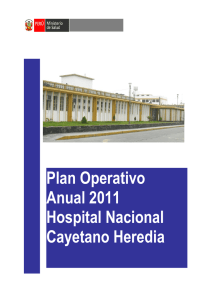 Plan Operativo Anual 2011 Hospital Nacional Cayetano Heredia