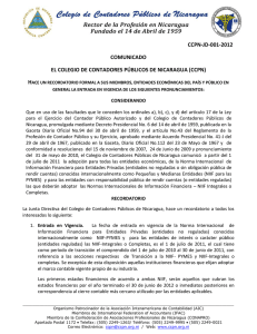 Resoluci&oacute;n del Colegio de Contadores P&uacute;blicos de Nicaragua