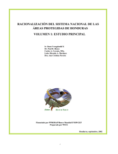 racionalización del sistema nacional de las áreas protegidas de