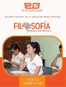 Filosofía - Colegio de Bachilleres del Estado de Sonora