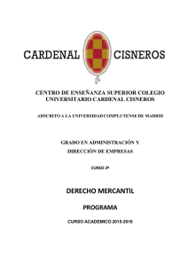 Programa - CES Cardenal Cisneros