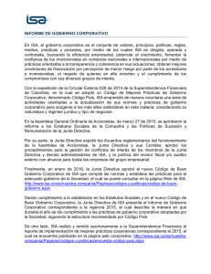 Informe Gobierno Corporativo ISA 2015