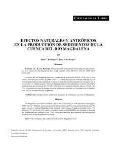 efectos naturales y antrópicos en la producción de sedimentos de la