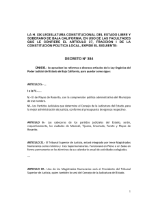 Decreto No. 384 Se aprueban las reformas a diversos artículos de la