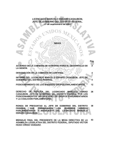 licenciado marcelo ebrard casaubon, jefe de gobierno del distrtio