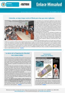 La alerta de la Organización Mundial de la Salud (OMS) Colombia