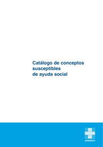 Catálogo de conceptos susceptibles de ayuda social