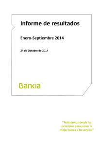 Informe de Resultados 3T 2014