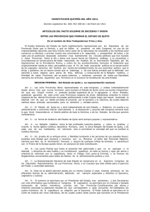 CONSTITUCION QUITEÑA DEL AÑO 1812. Decreto Legislativo No