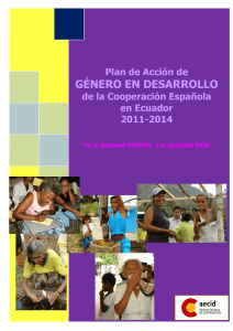 Plan Genero en Desarrollo 2011-2014.