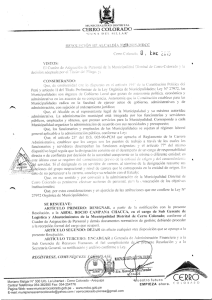 Resolución de Alcaldía N° 007-2015-MDCC