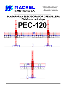 PLATAFORMA ELEVADORA POR CREMALLERA Plataforma de