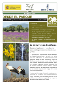 Boletín Informativo del Parque Nacional de Cabañeros. Abril 2015
