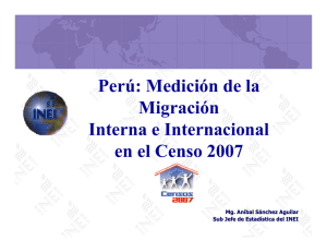 Perú: Medición de la Migración Interna e Internacional en el Censo