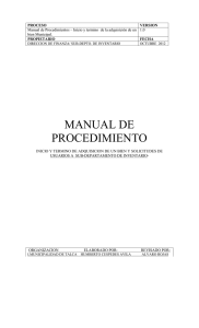 manual de procedimientos inventario sobre bienes adquiridos