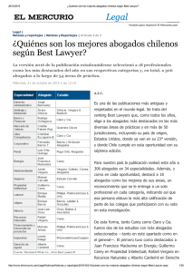 ¿Quiénes son los mejores abogados chilenos según Best