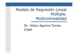 Modelo de Regresión Lineal Múltiple. Multicolinealidad