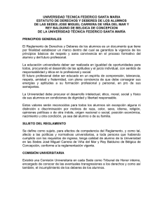 Estatuto de deberes y derechos alumnos, Sede Concepción.