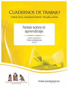 Notas sobre el aprendizaje - Instituto de la Judicatura Federal