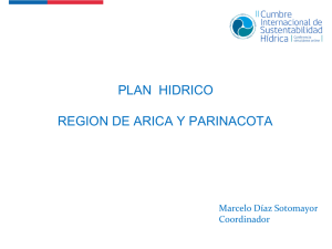 plan hidrico region de arica y parinacota