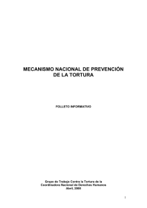 mecanismo nacional de prevención de la tortura