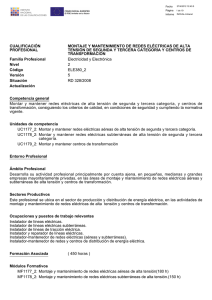 Montaje y mantenimiento de redes eléctricas de alta tensión de
