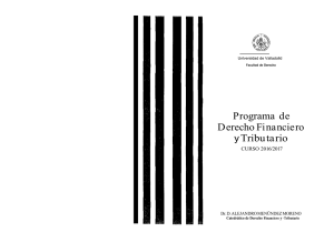 Programa de Derecho Financiero y Tributario