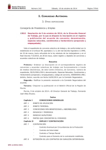 13012 Resolución de 9 de octubre de 2014, de la Dirección General