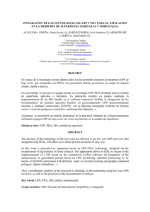 integración de las tecnologías gis, gps y pda para su