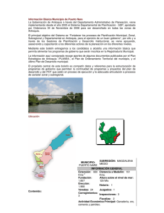 Información Básica Municipio de Puerto Nare La Gobernación de