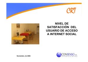 nivel de satisfacción del usuario de acceso a internet social