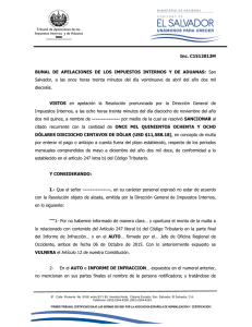 Inc. C1512013M BUNAL DE APELACIONES DE LOS IMPUESTOS