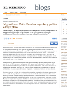 Migración en Chile: Desafíos urgentes y política a largo plazo