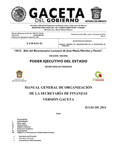 Manual General de Organización de la Secretaría de Finanzas.