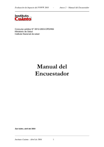 Manual del Encuestador - Instituto Nacional de Salud