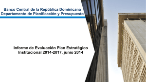 Informe de Evaluación Plan Estratégico 2014