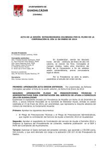 Acta de 21 Enero 2014 - Ayuntamiento de Guadalcázar
