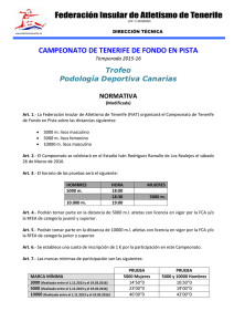 Campeonato Tenerife de Fondo - Federación Insular de Atletismo