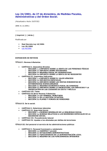 Ley 24/2001 de Medidas, Fiscales, Administrativas y de Orden Social