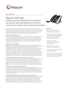 Teléfonos multimedia empresariales Polycom® VVX® 500, 501