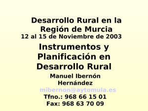 Instrumentos y Planificación en Desarrollo Rural. Manuel Inbernón