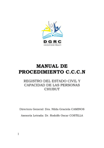 manual de procedimiento cccn - Poder Judicial de la Provincia del
