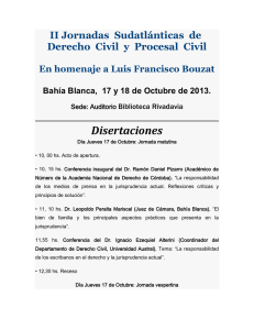 II Jornadas Sudatlánticas de Derecho Civil y Procesal Civil En