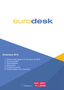 Boletín Eurodesk Diciembre 2015 - Erasmus+